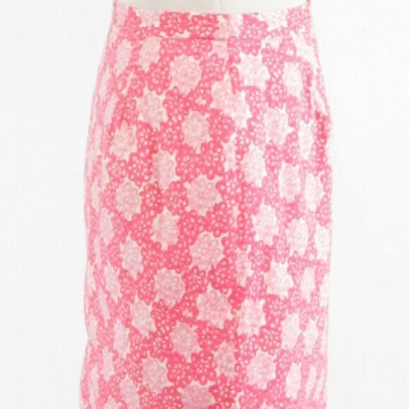 Tibi pink geometric A-line skirt 10 - Picture 6 of 8